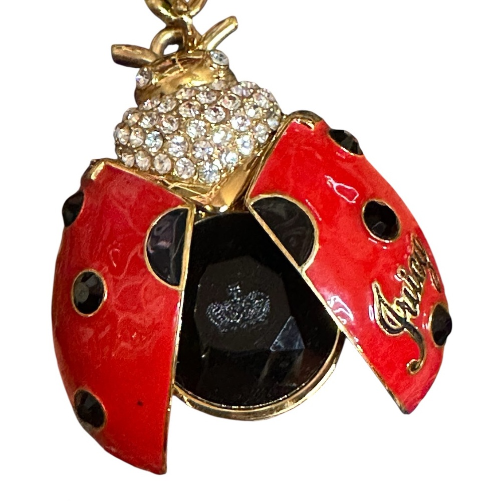 Juicy Couture Red & Black Ladybug Charm Key Chain